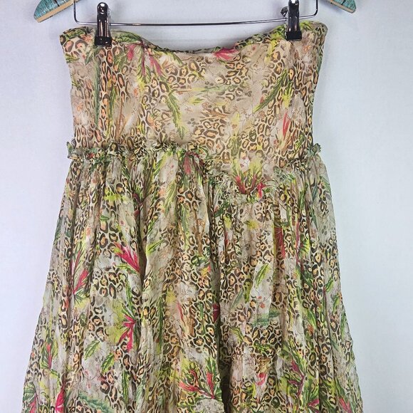 Diane Von Furstenberg Asymmetrical Flowy Fairytale Cheetah Print Skirt, Sz 2 - Picture 7 of 9